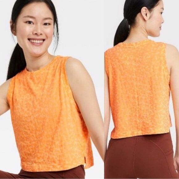 All In Motion Boxy Fit Orange Tank Top Women's Size L - Picture 1 of 8